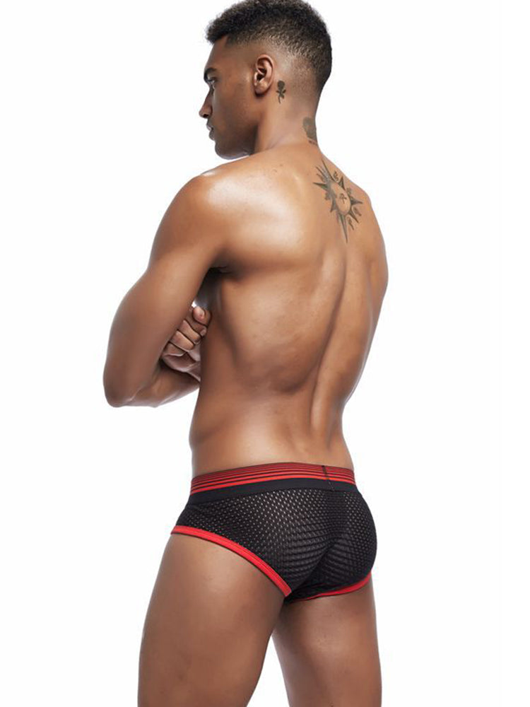 2 Pack Men's Breathable Mesh Luminous U-Pouch Briefs | dmunderwear detail image 12