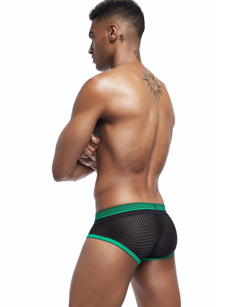 2 Pack Men's Breathable Mesh Luminous U-Pouch Briefs | dmunderwear detail image 18