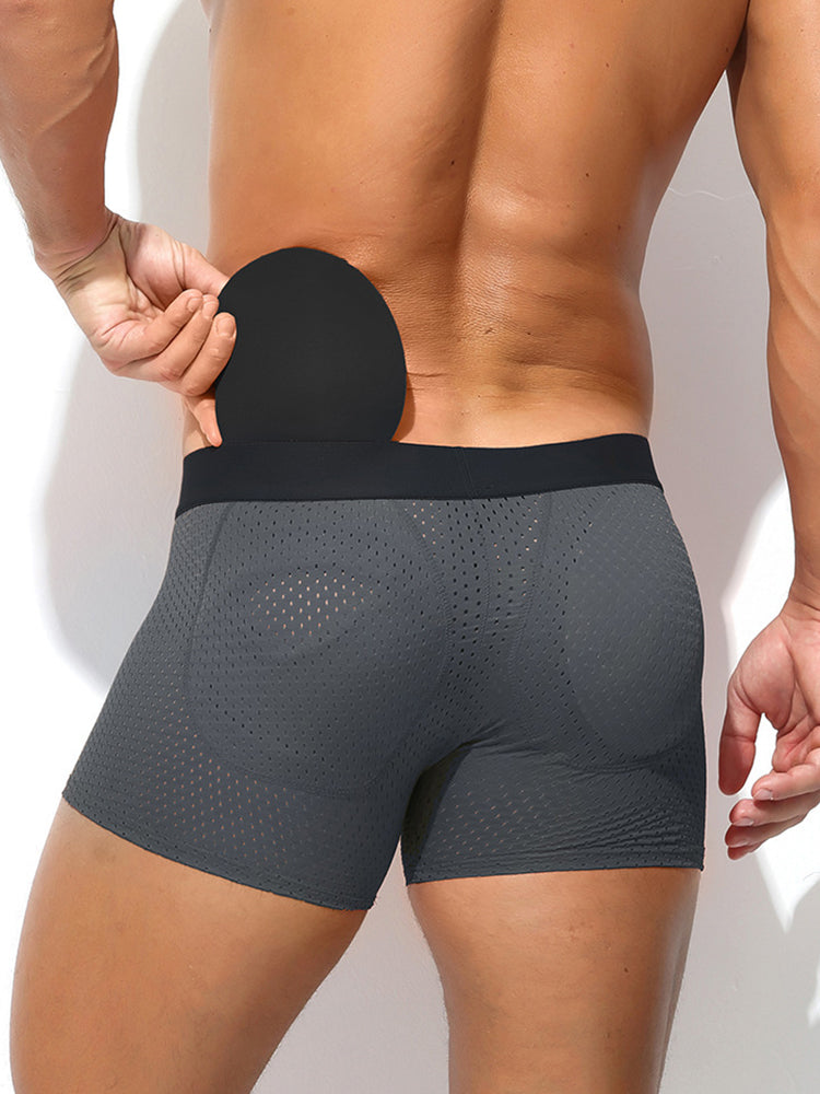 Men's Breathable Mesh Odor-Control Quick-Dry Stretch Fit Trunks | dmunderwear detail image 10