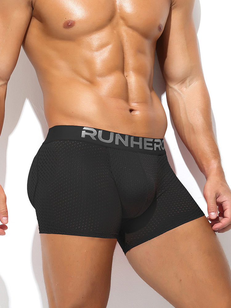 Men's Breathable Mesh Odor-Control Quick-Dry Stretch Fit Trunks | dmunderwear detail image 4