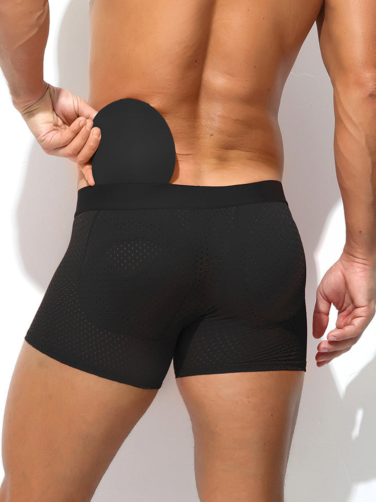 Men's Breathable Mesh Odor-Control Quick-Dry Stretch Fit Trunks | dmunderwear detail image 5