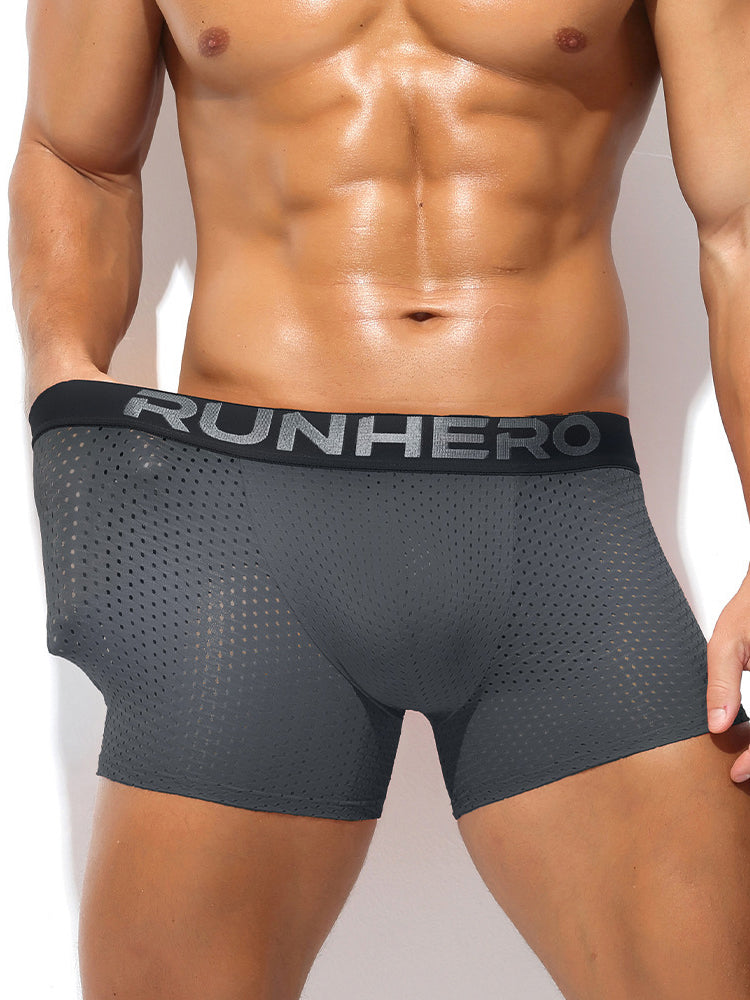 Men's Breathable Mesh Odor-Control Quick-Dry Stretch Fit Trunks | dmunderwear detail image 7