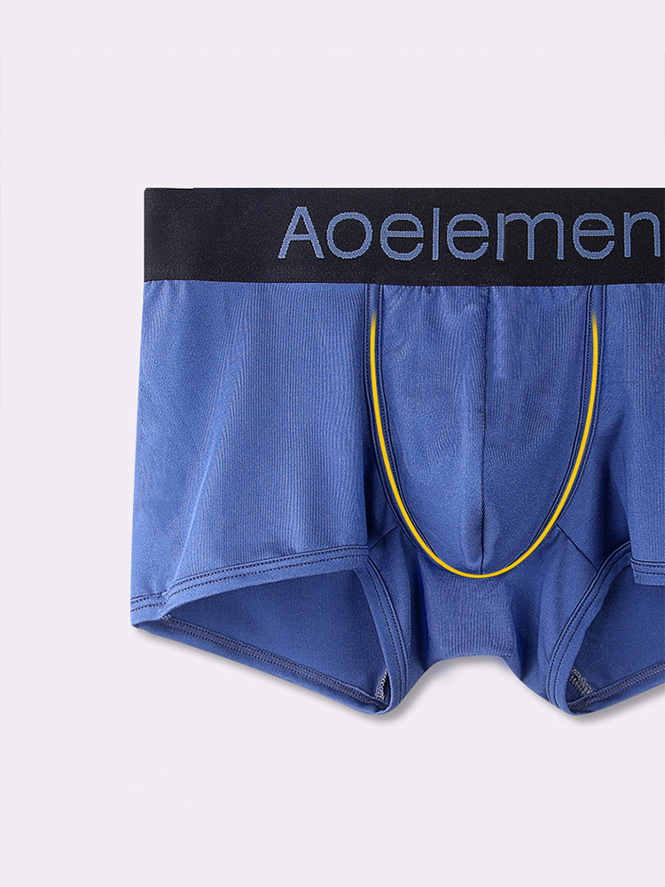 4 Pack Men's Breathable Plain Pouch Trunks | dmunderwear detail image 9