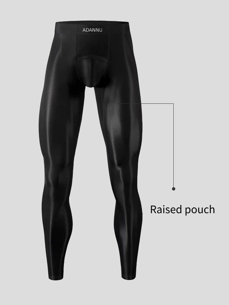 Men's Lightweight Semi-See-Through Sports Pants with Spacious Pouch | dmunderwear detail image 12