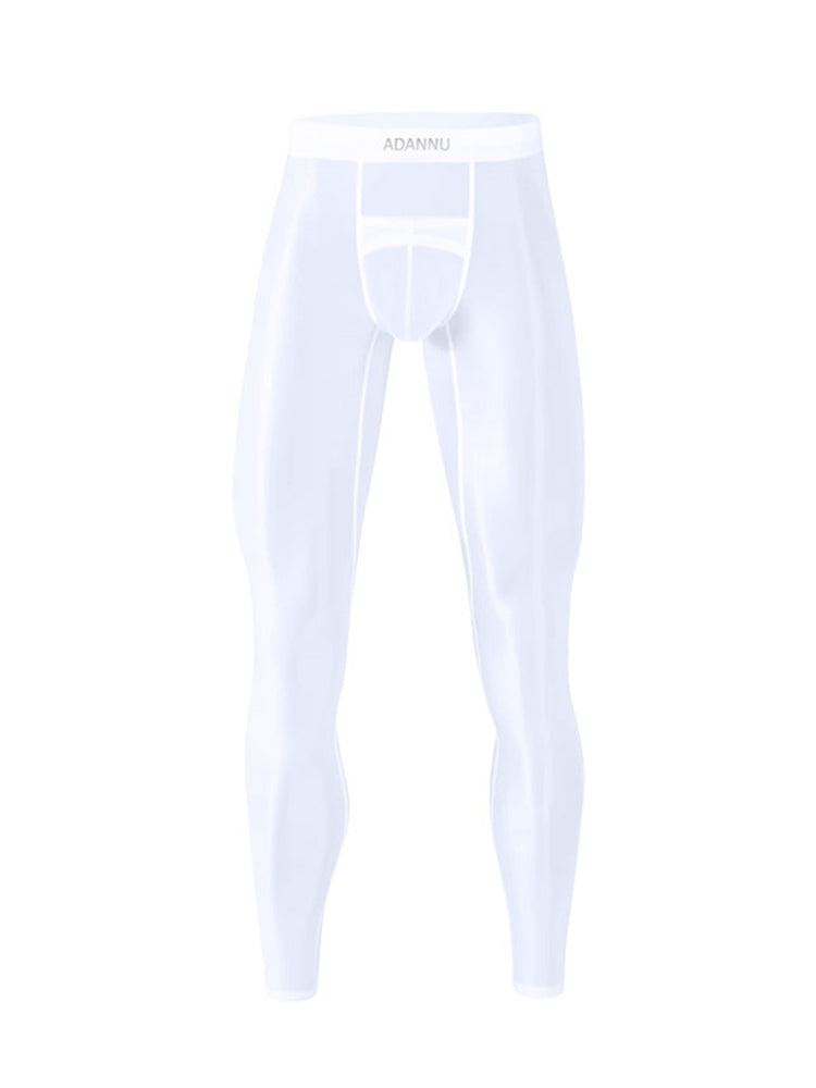 Men's Lightweight Semi-See-Through Sports Pants with Spacious Pouch | dmunderwear detail image 2