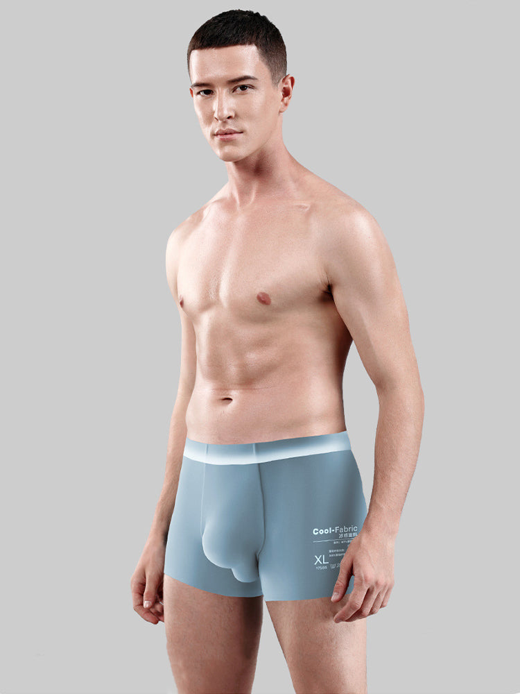 Men's Breathable Solid-Colored Antibacterial Seamless Trunks | dmunderwear