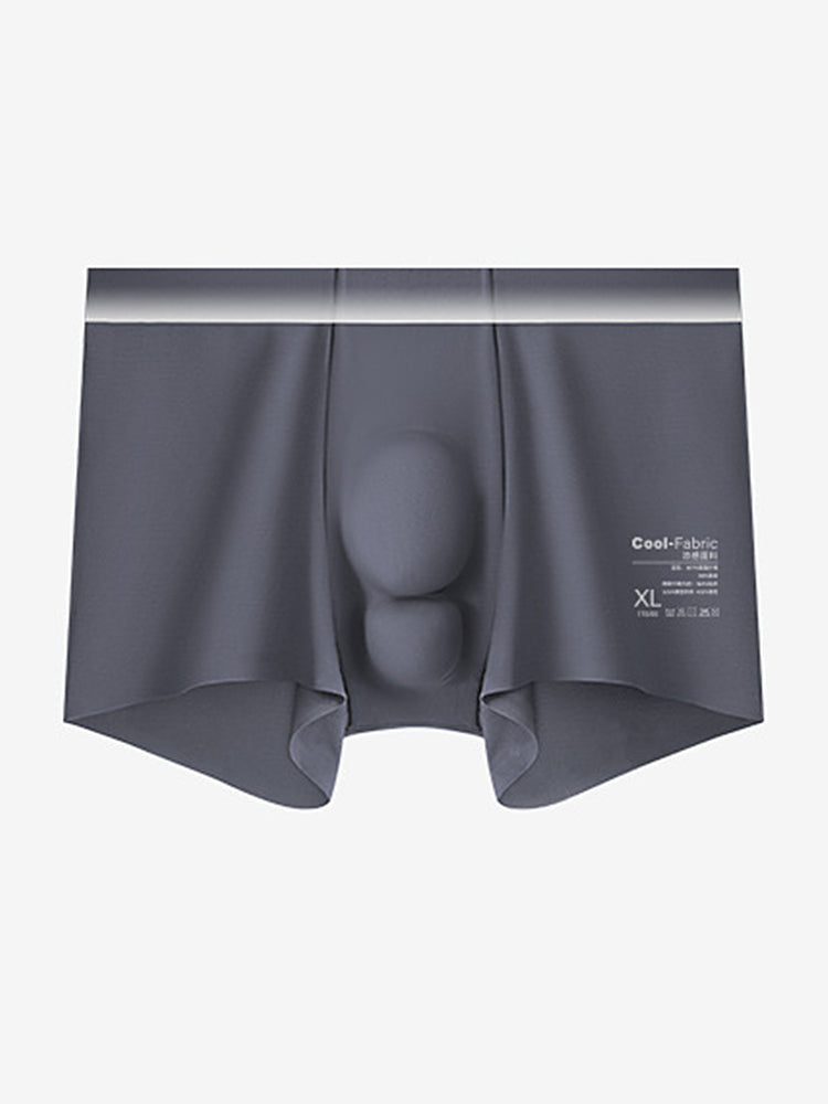 Men's Breathable Solid-Colored Antibacterial Seamless Trunks | dmunderwear detail image 12