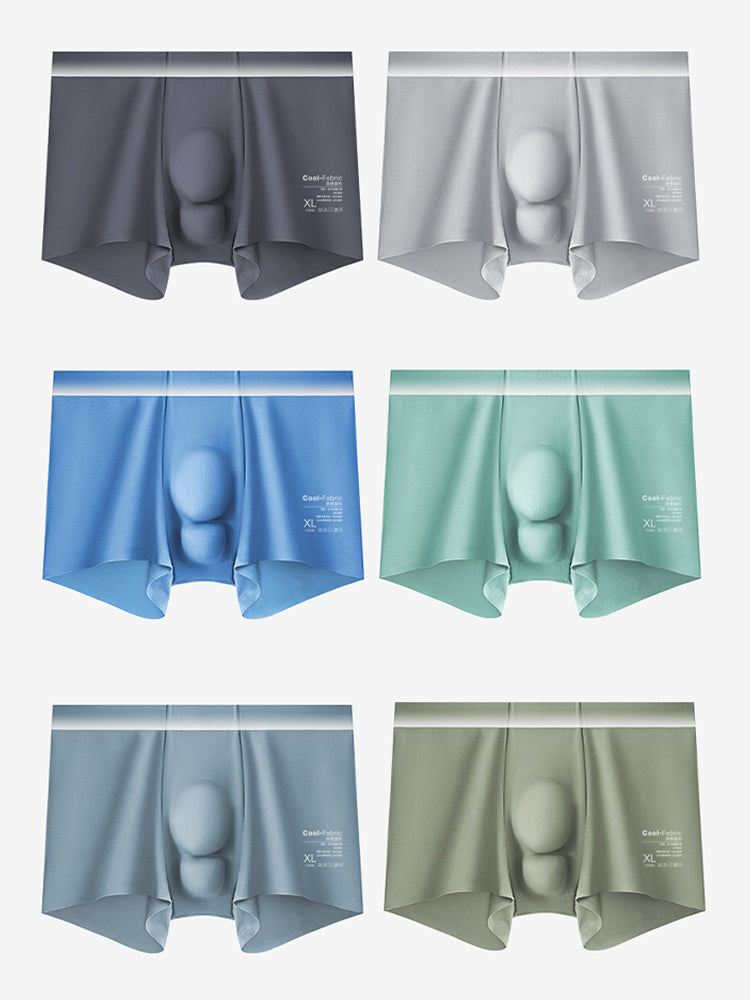 Men's Breathable Solid-Colored Antibacterial Seamless Trunks | dmunderwear detail image 15