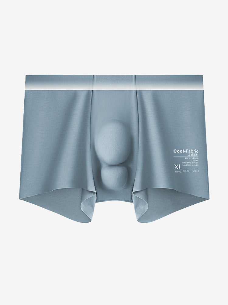 Men's Breathable Solid-Colored Antibacterial Seamless Trunks | dmunderwear detail image 18