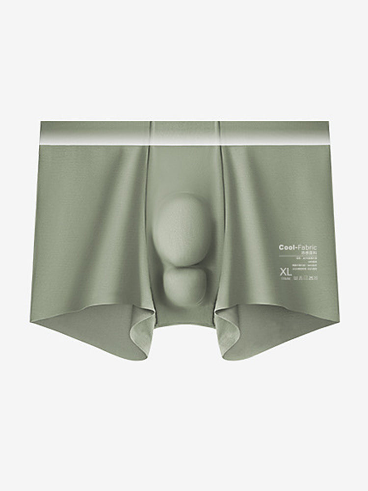 Men's Breathable Solid-Colored Antibacterial Seamless Trunks | dmunderwear detail image 2