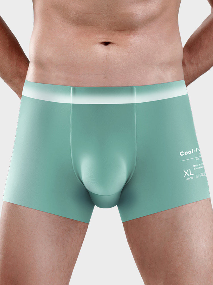 Men's Breathable Solid-Colored Antibacterial Seamless Trunks | dmunderwear detail image 4
