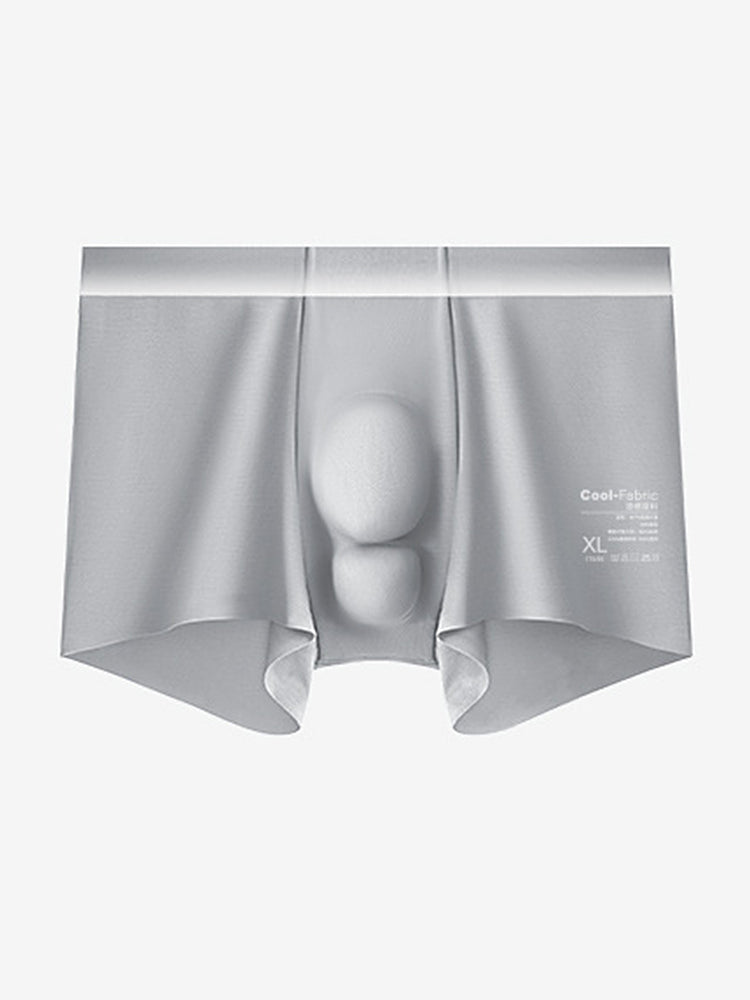 Men's Breathable Solid-Colored Antibacterial Seamless Trunks | dmunderwear detail image 7