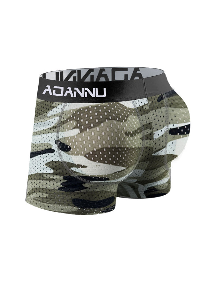 Men's Camouflage Removable Hip Pad Boxer Briefs | dmunderwear detail image 14