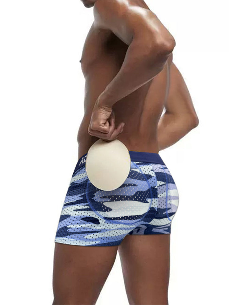 Men's Camouflage Removable Hip Pad Boxer Briefs | dmunderwear detail image 16