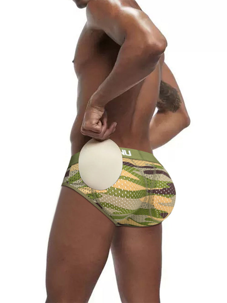 Men's Camouflage Removable Hip Pad Boxer Briefs | dmunderwear detail image 17