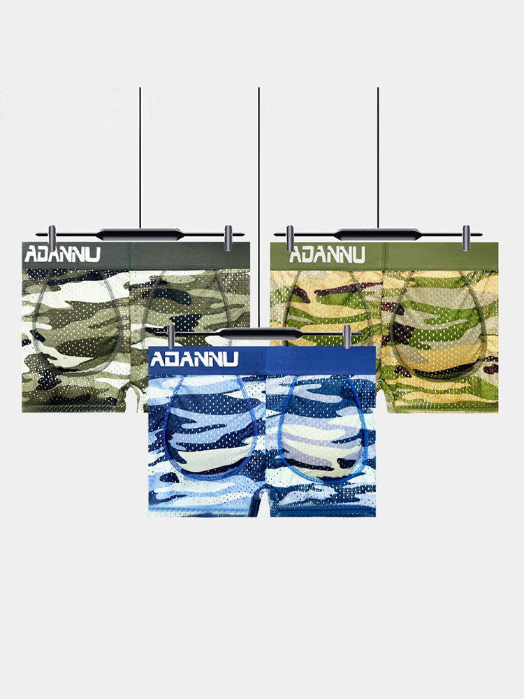 Men's Camouflage Removable Hip Pad Boxer Briefs | dmunderwear detail image 18