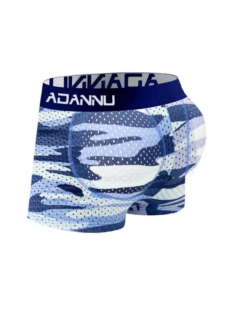 Men's Camouflage Removable Hip Pad Boxer Briefs | dmunderwear detail image 2