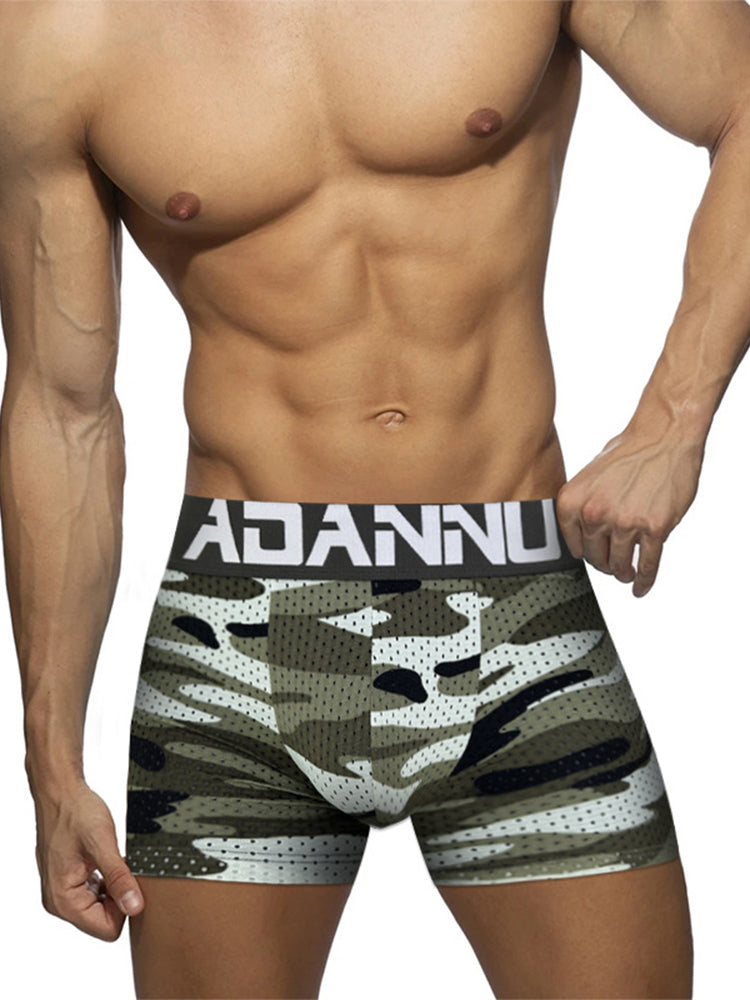 Men's Camouflage Removable Hip Pad Boxer Briefs | dmunderwear detail image 4