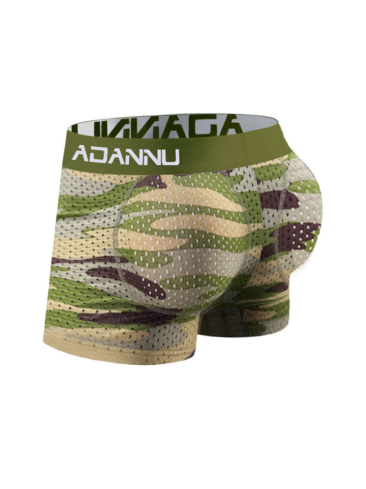 Men's Camouflage Removable Hip Pad Boxer Briefs | dmunderwear detail image 8