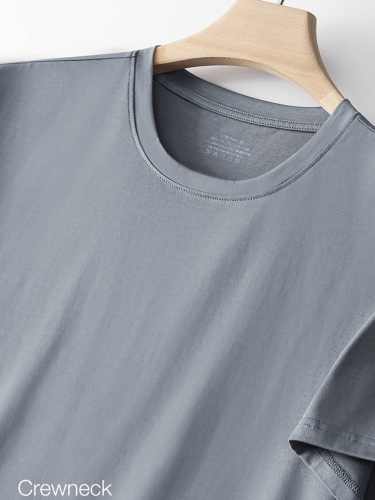 Men's Casual Anti-Bacterial Versatile Round-Neck T-Shirt | dmunderwear detail image 11