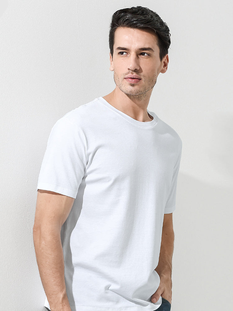 Men's Casual Anti-Bacterial Versatile Round-Neck T-Shirt | dmunderwear detail image 3