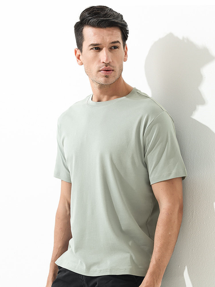 Men's Casual Anti-Bacterial Versatile Round-Neck T-Shirt | dmunderwear detail image 4