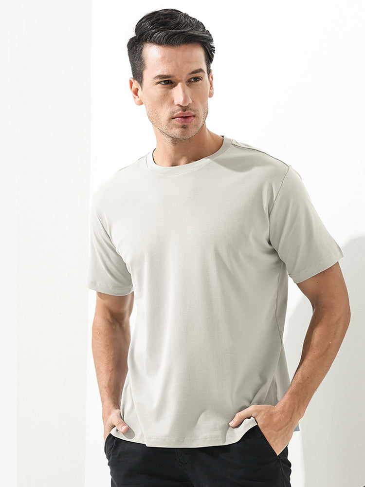 Men's Casual Anti-Bacterial Versatile Round-Neck T-Shirt | dmunderwear detail image 5