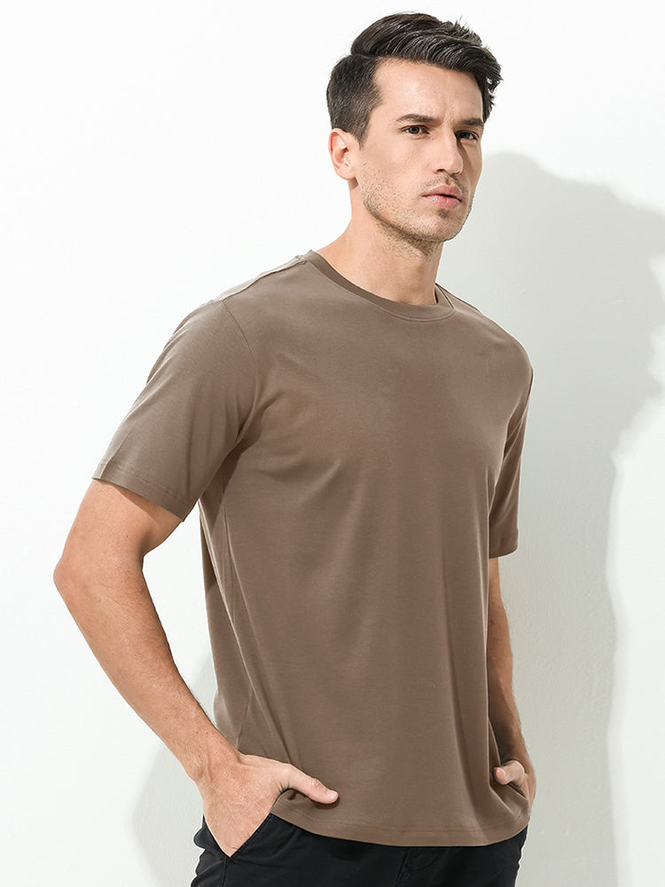 Men's Casual Anti-Bacterial Versatile Round-Neck T-Shirt | dmunderwear detail image 8