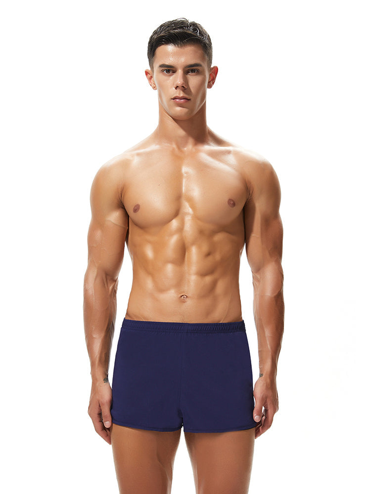 Men's Casual Athletic Shorts with Zipper Pockets and Lining | dmunderwear detail image 12