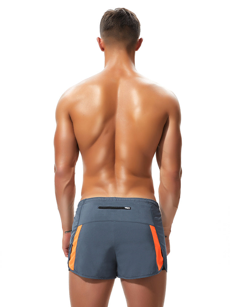 Men's Casual Athletic Shorts with Zipper Pockets and Lining | dmunderwear detail image 13