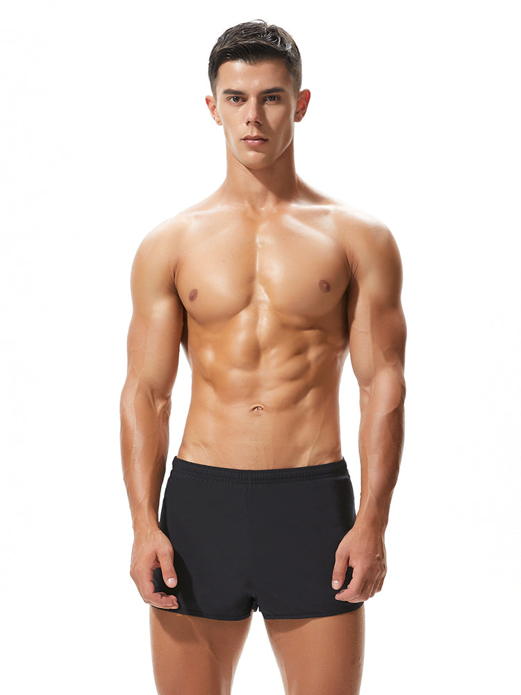 Men's Casual Athletic Shorts with Zipper Pockets and Lining | dmunderwear detail image 7