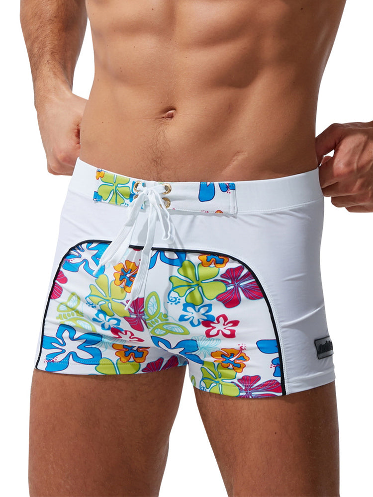 Men's Comfy Waistband Stay-Put Fit Bold Prints Swim Shorts & Trunks | dmunderwear detail image 10