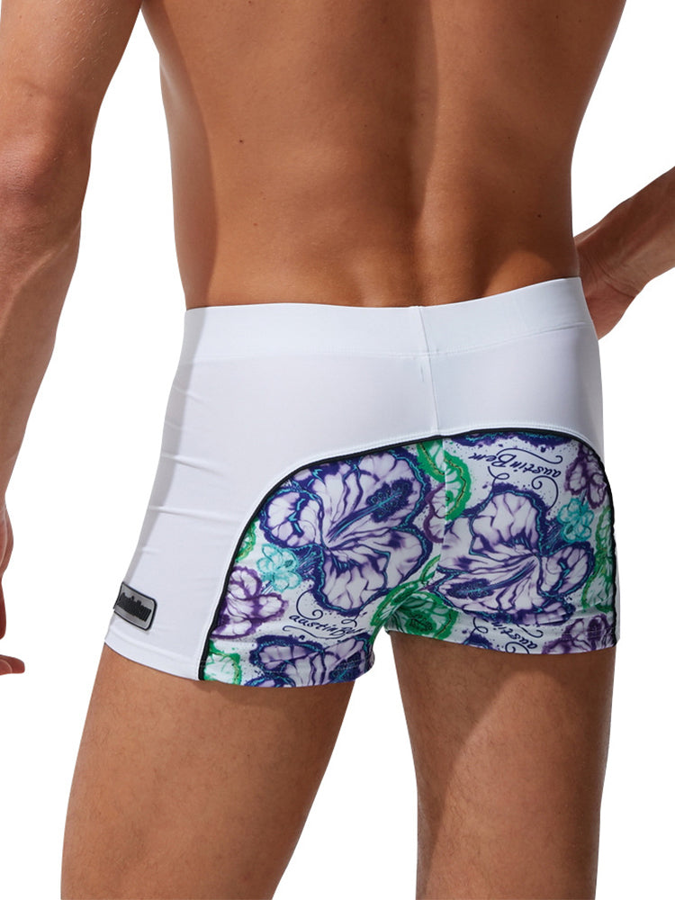 Men's Comfy Waistband Stay-Put Fit Bold Prints Swim Shorts & Trunks | dmunderwear detail image 14