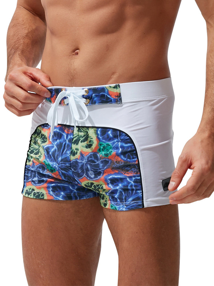 Men's Comfy Waistband Stay-Put Fit Bold Prints Swim Shorts & Trunks | dmunderwear detail image 15