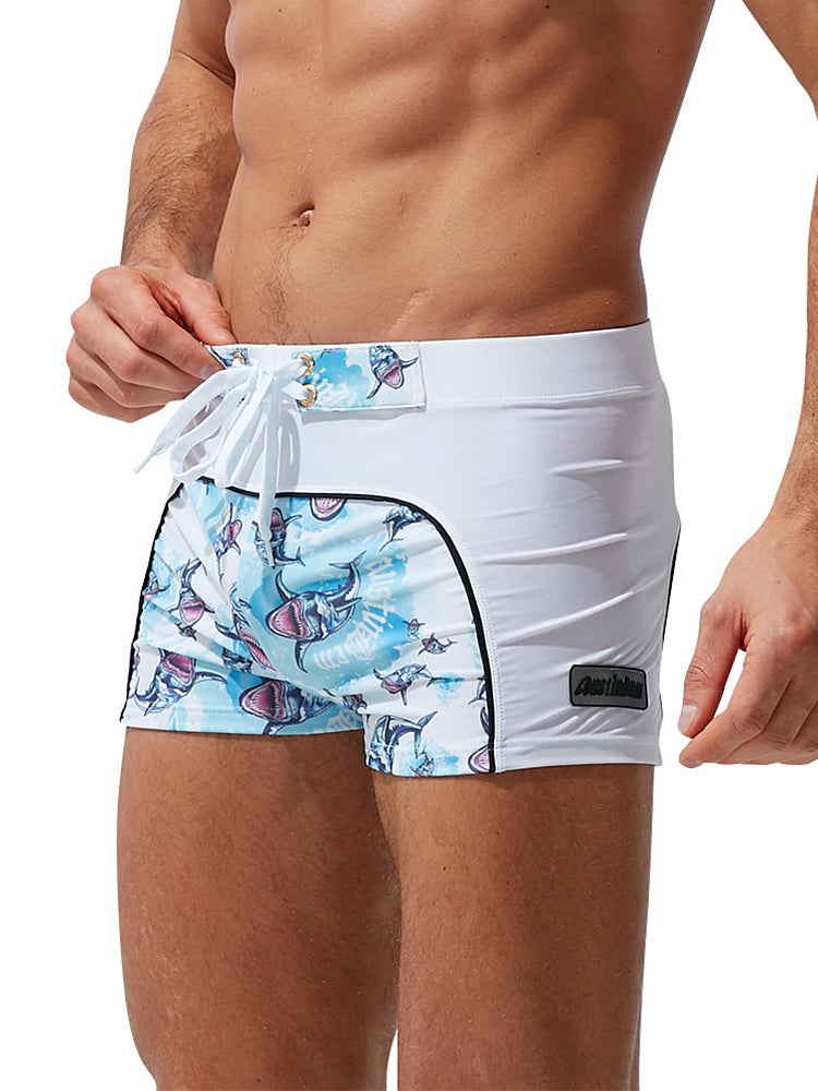 Men's Comfy Waistband Stay-Put Fit Bold Prints Swim Shorts & Trunks | dmunderwear detail image 19