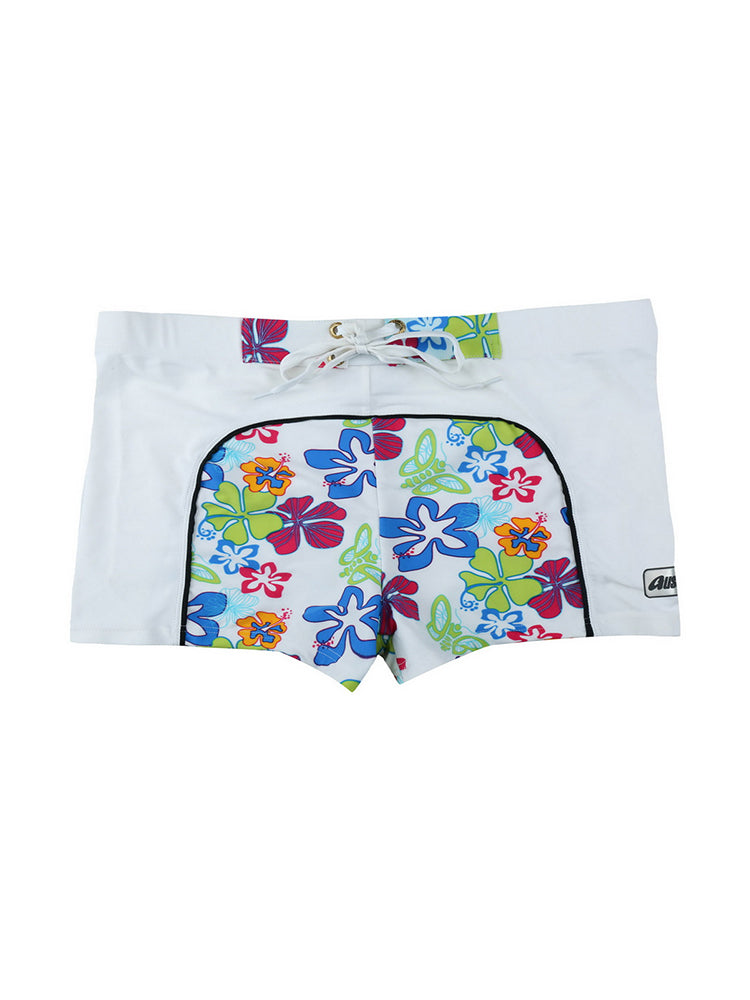 Men's Comfy Waistband Stay-Put Fit Bold Prints Swim Shorts & Trunks | dmunderwear detail image 2