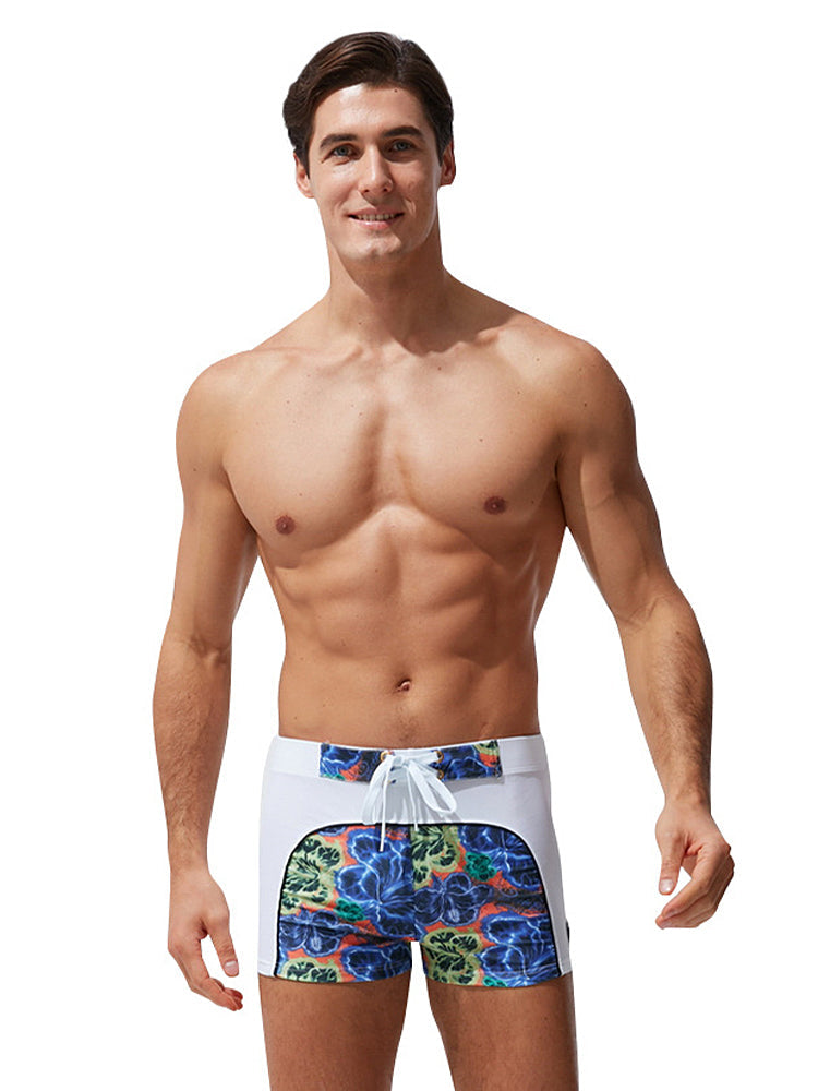 Men's Comfy Waistband Stay-Put Fit Bold Prints Swim Shorts & Trunks | dmunderwear detail image 3