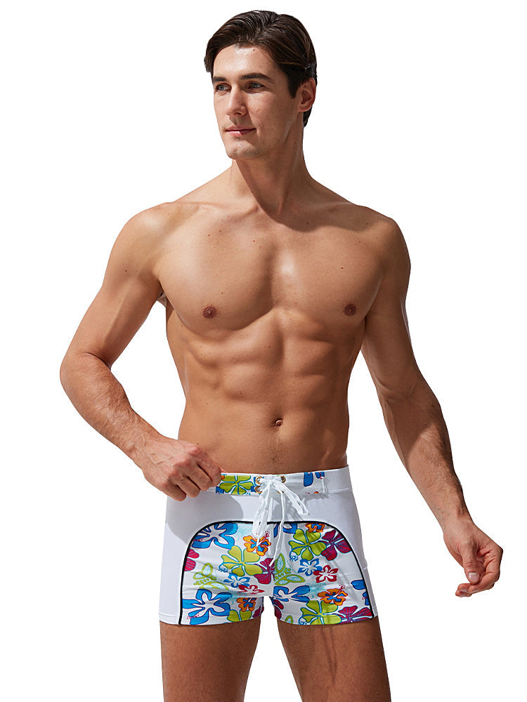 Men's Comfy Waistband Stay-Put Fit Bold Prints Swim Shorts & Trunks | dmunderwear detail image 6