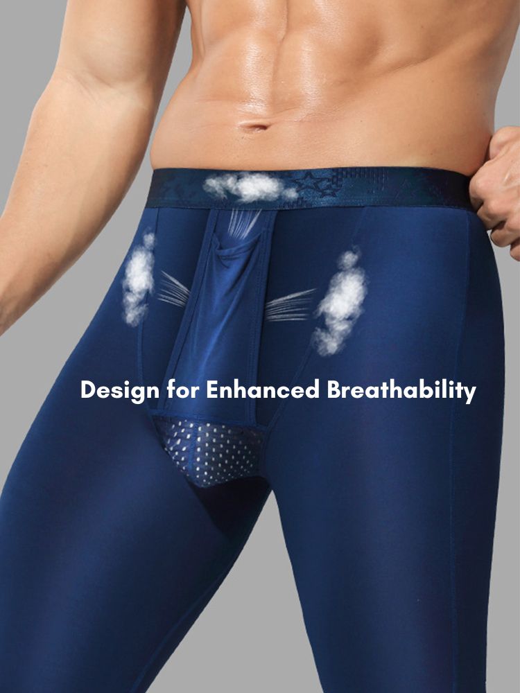 Men's Cozy Warm-Touch Active Fit Separated Pouch Thermal Bottoms | dmunderwear detail image 3