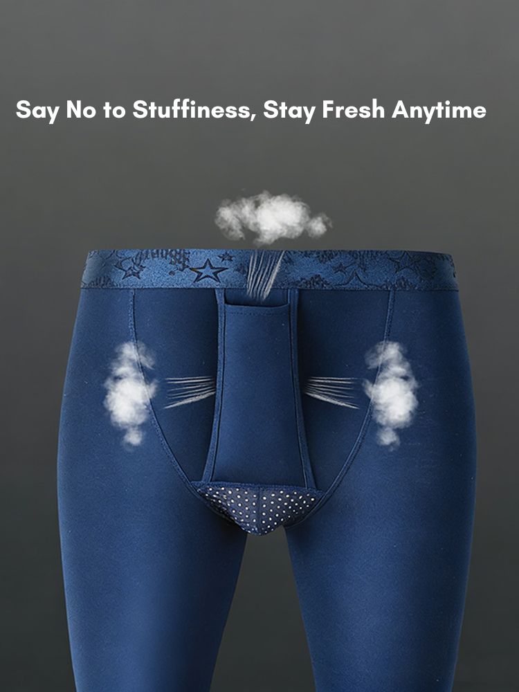 Men's Cozy Warm-Touch Active Fit Separated Pouch Thermal Bottoms | dmunderwear detail image 7