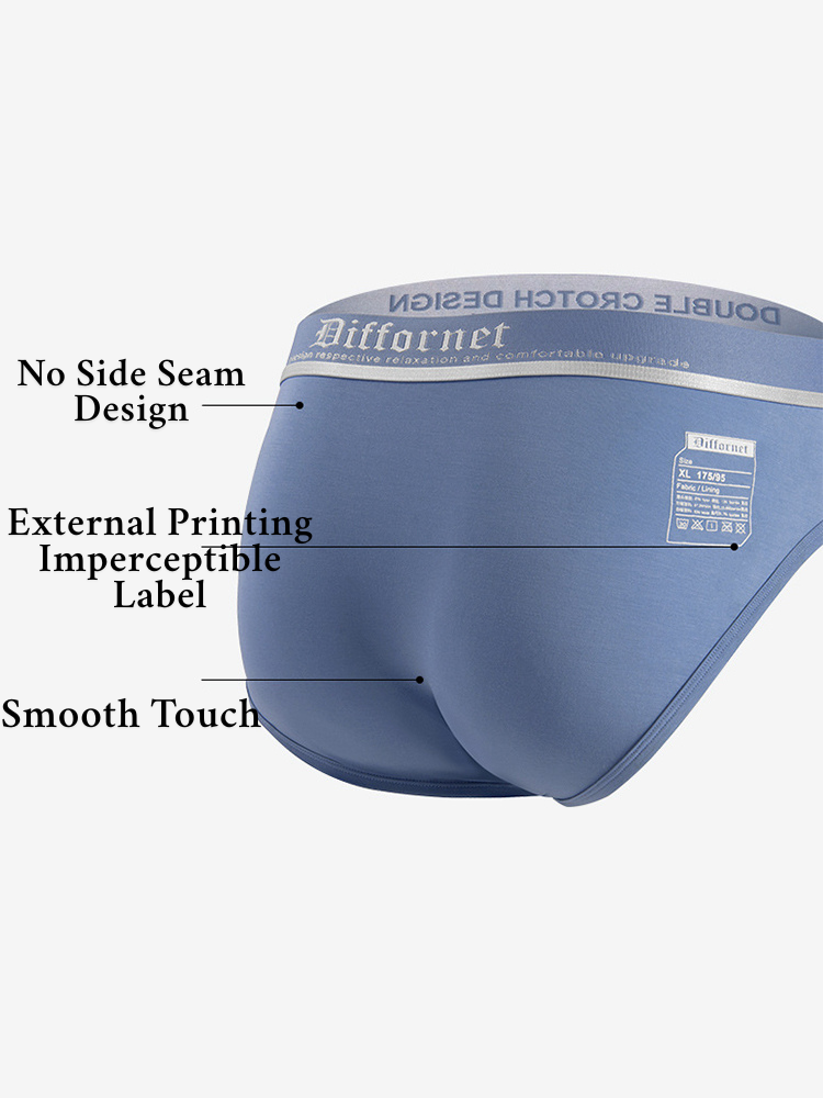Men's Double-Crotch Separation Ultra-Soft Modal Briefs | dmunderwear detail image 5
