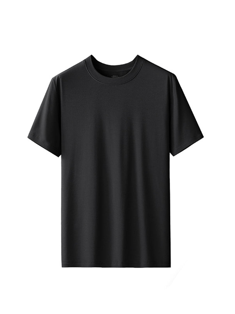 Men's Double-Faced Modal Crewneck Base Layer Casual Ultra-Soft Tagless T-Shirt | dmunderwear detail image 17