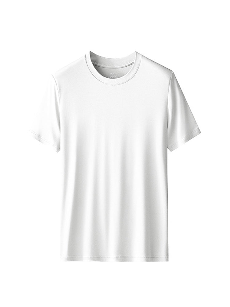 Men's Double-Faced Modal Crewneck Base Layer Casual Ultra-Soft Tagless T-Shirt | dmunderwear detail image 2