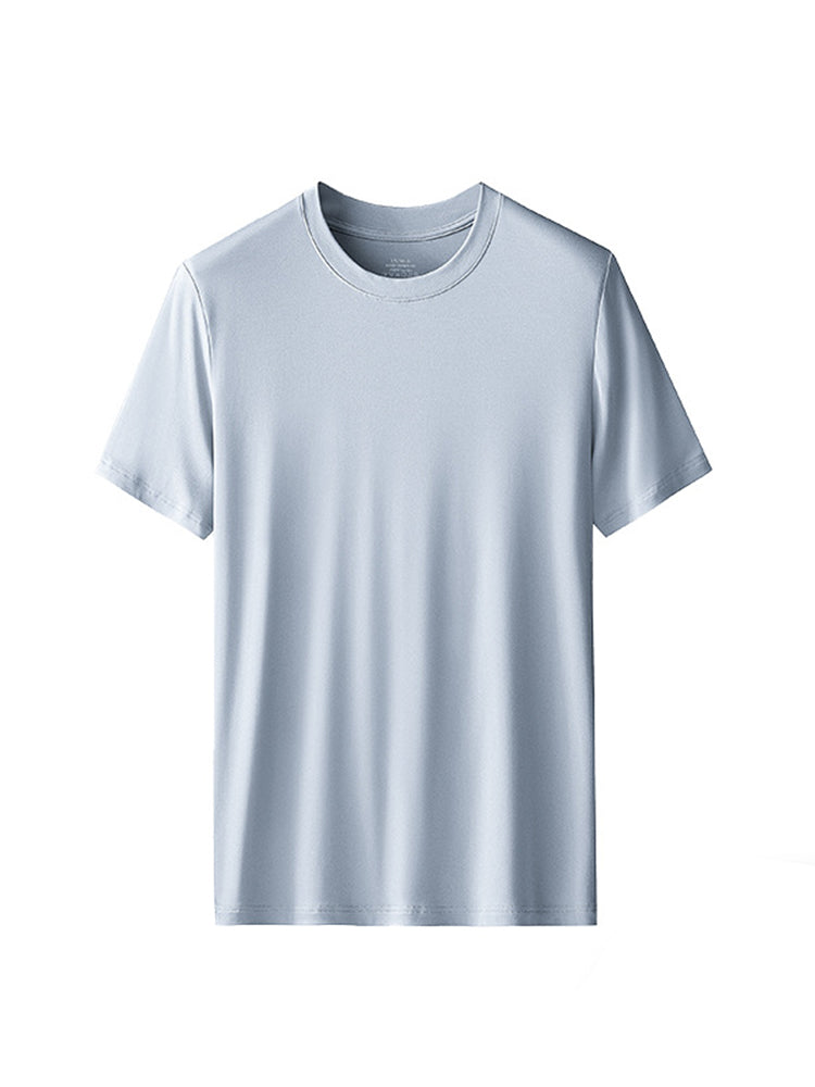 Men's Double-Faced Modal Crewneck Base Layer Casual Ultra-Soft Tagless T-Shirt | dmunderwear detail image 7