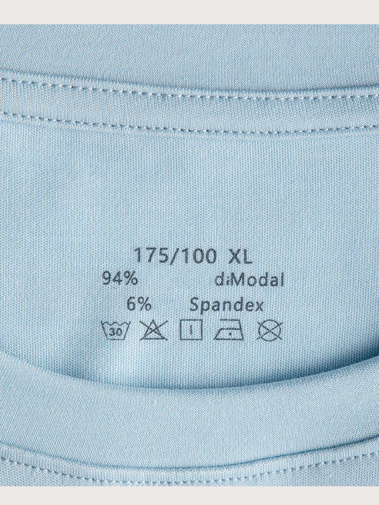 Men's Double-Faced Modal Crewneck Base Layer Casual Ultra-Soft Tagless T-Shirt | dmunderwear detail image 9