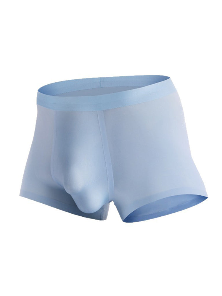 Men's Dual-Convex Gusset Comfy Waistband Ice Silk Trunks | dmunderwear