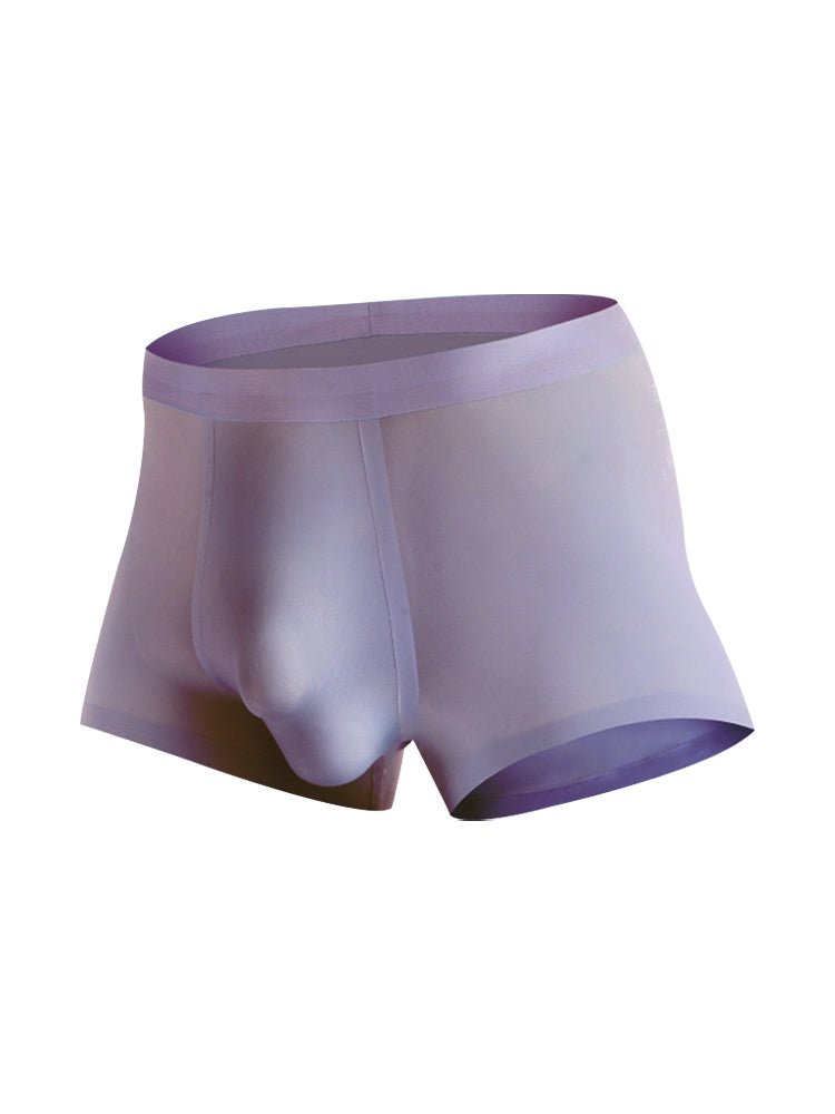 Men's Dual-Convex Gusset Comfy Waistband Ice Silk Trunks | dmunderwear detail image 10
