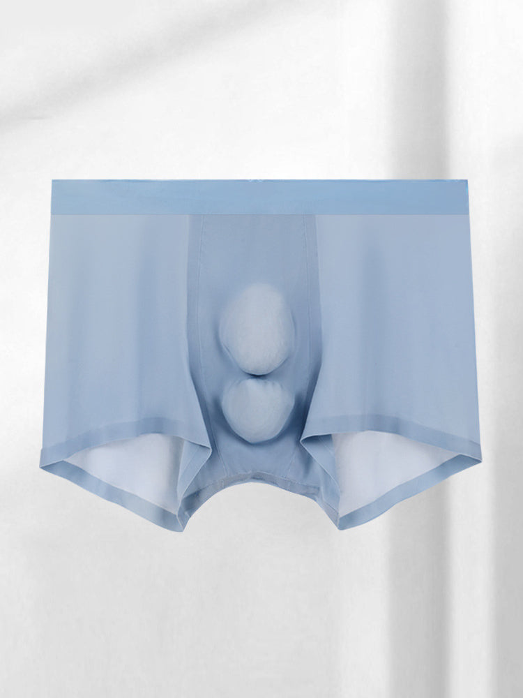 Men's Dual-Convex Gusset Comfy Waistband Ice Silk Trunks | dmunderwear detail image 5
