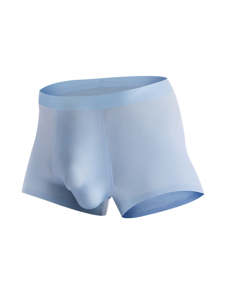 Men's Dual-Convex Gusset Comfy Waistband Ice Silk Trunks | dmunderwear detail image 7