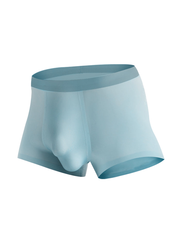 Men's Dual-Convex Gusset Comfy Waistband Ice Silk Trunks | dmunderwear detail image 8